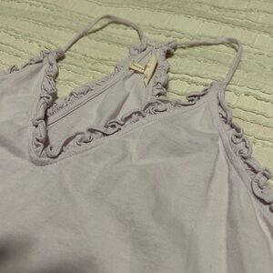 Rebecca Taylor | Cotton | Ruffle Tank | Light purple